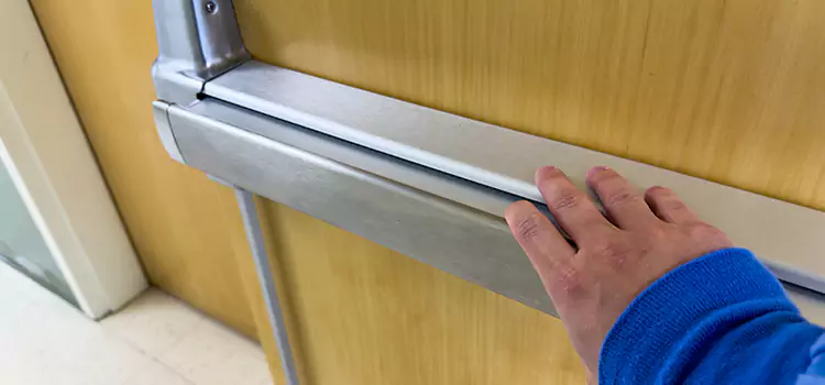 Installing a Push Bar on a Door Tiffin